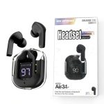 Air 31 Tws Original Transparent Earbuds Bluetooth 5.3v Black