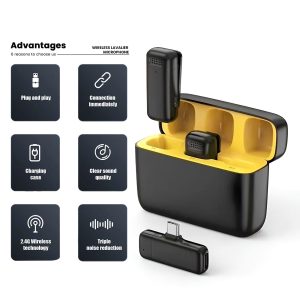 K13 Type-c Anc Dual Wireless Lavalier Microphon