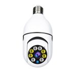 Bulb Camera 1080p Speed-x Ca-e25 Wifi 360 Degree Panoramic Night Vision Two-way Audio Motion Detection With V380pro App