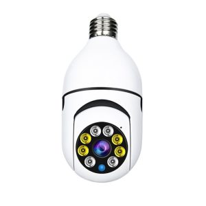 Bulb Camera 1080p Speed-x Ca-e25  Wifi 360 Degree Panoramic Night Vision Two-way Audio Motion Detection With V380pro App