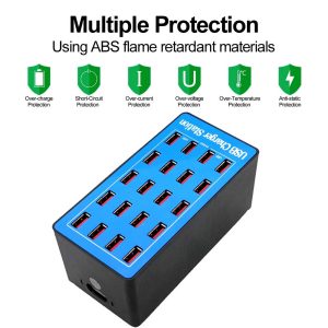Multiple Usb Charging Station 20-port 100w For Multi Devices