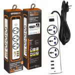 Portable Power Strip  303pu Speed-x Premium 3socket+3usb Port Cabel Length 2m