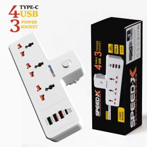Portable Power Strip 3socket+3usb+1type-c Port 304puc Speed-x Premium