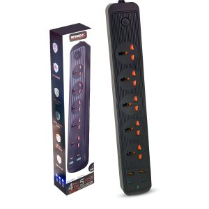 Portable Power Strip 5socket+2usb Port+2 Type C Usb 504pu Speed-x Premium  Cabel Length 2m