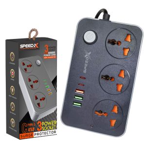 Portable Power Strip 603pu Speed-x Power 3socket+3usb+2type-c Cabel Length 2m