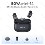BOYA Mini 14 For Andriod Type C Dual Wireless Microphone With Charging Case