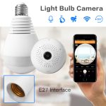 Bulb Camera 1080p Ip Wireless Panoramic Hd 2mp With V380 Pro App