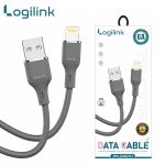 Logilink Usb To Lightning Silicone Fast Charging Data Cable 1m Grey