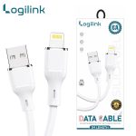 Logilink Usb To Lightning Silicone Fast Charging Data Cable 1m White