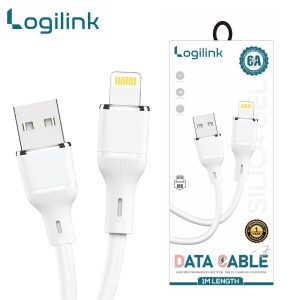 Logilink Usb To Lightning Silicone Fast Charging Data Cable 1m White