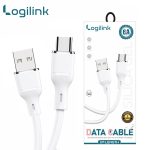 Logilink Usb To Type C Silicone Fast Charging Data Cable 1m  White