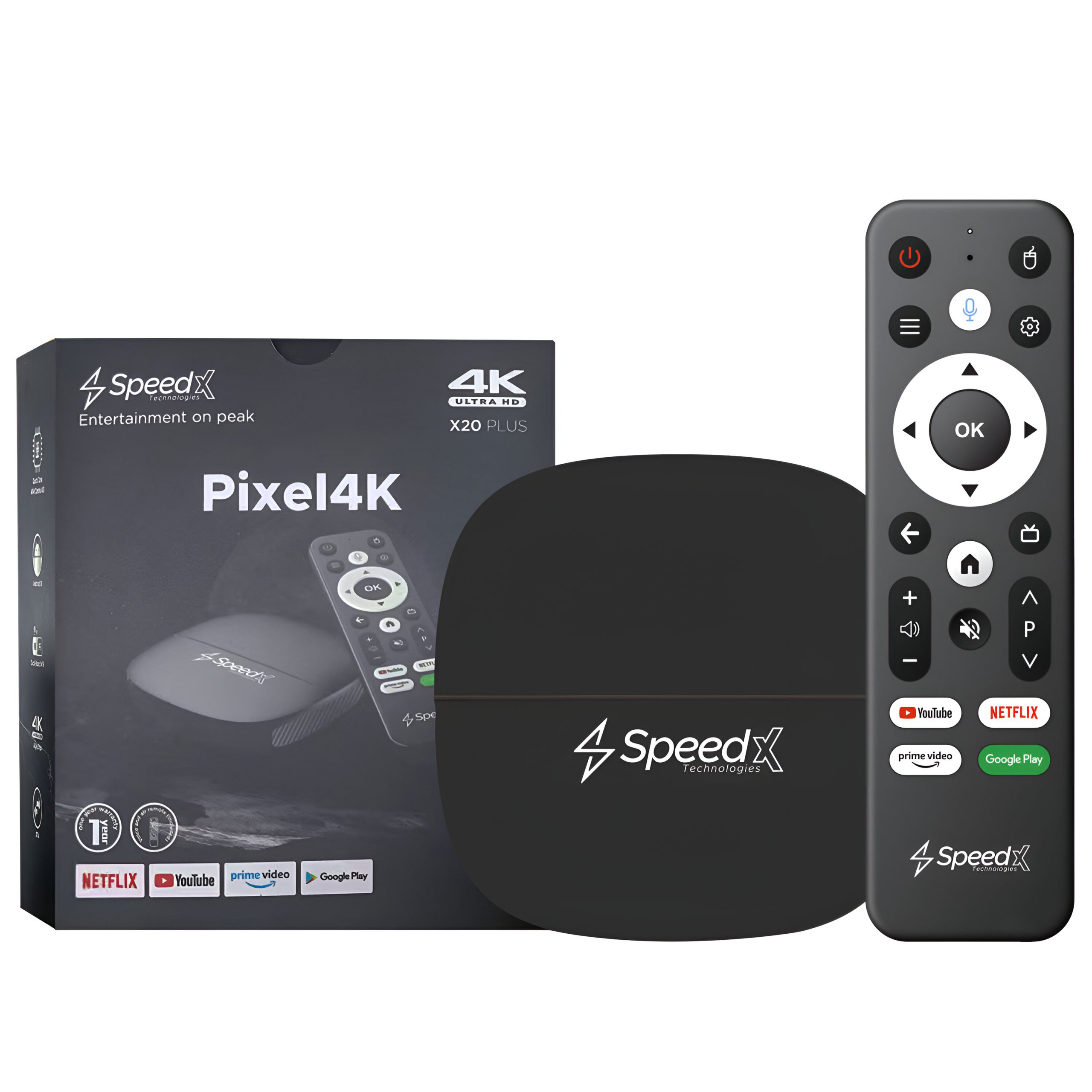 Speedx Pixel4k X20 Plus Allwinner H313 Android 10.0v 4k Smart Tv Box 2gb+16gb Air Mouse With Voice Controlling