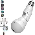 Light Bulb Camera 1080p Hd Wireless 360 Degree Panoramic Infrared Night Vision With V380 App
